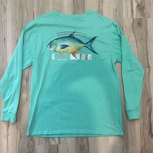 Southern Marsh Men's Teal Long Sleeve Tee